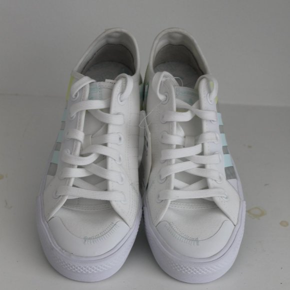 Adidas Originals Three Stripes Unisex Sneakers Men's 5.5 or Wom 7 White Yellow - Picture 9 of 16